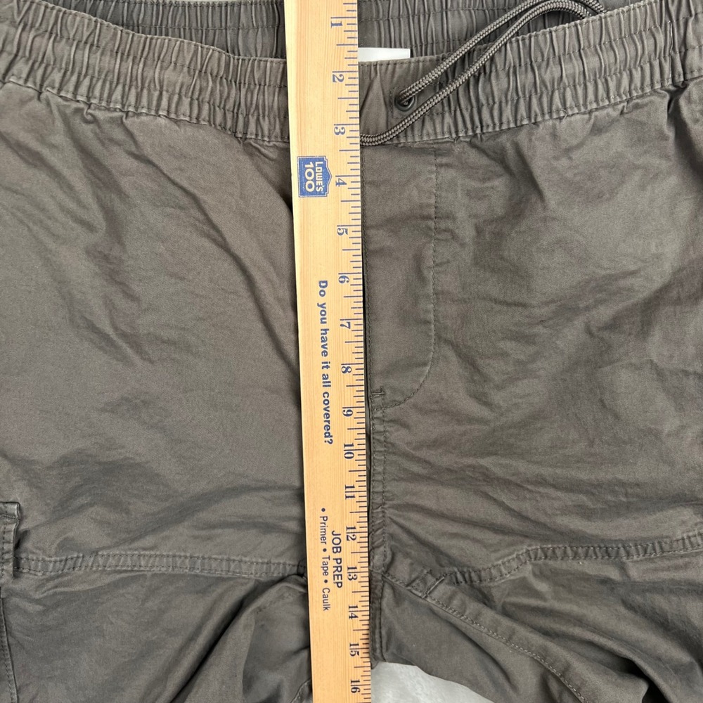 HM Mens Regular Fit Cargo Shorts Charcoal Grey Elastic Waist XXL Stretch - Picture 6 of 9